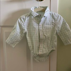 Infant button down shirt body suit
